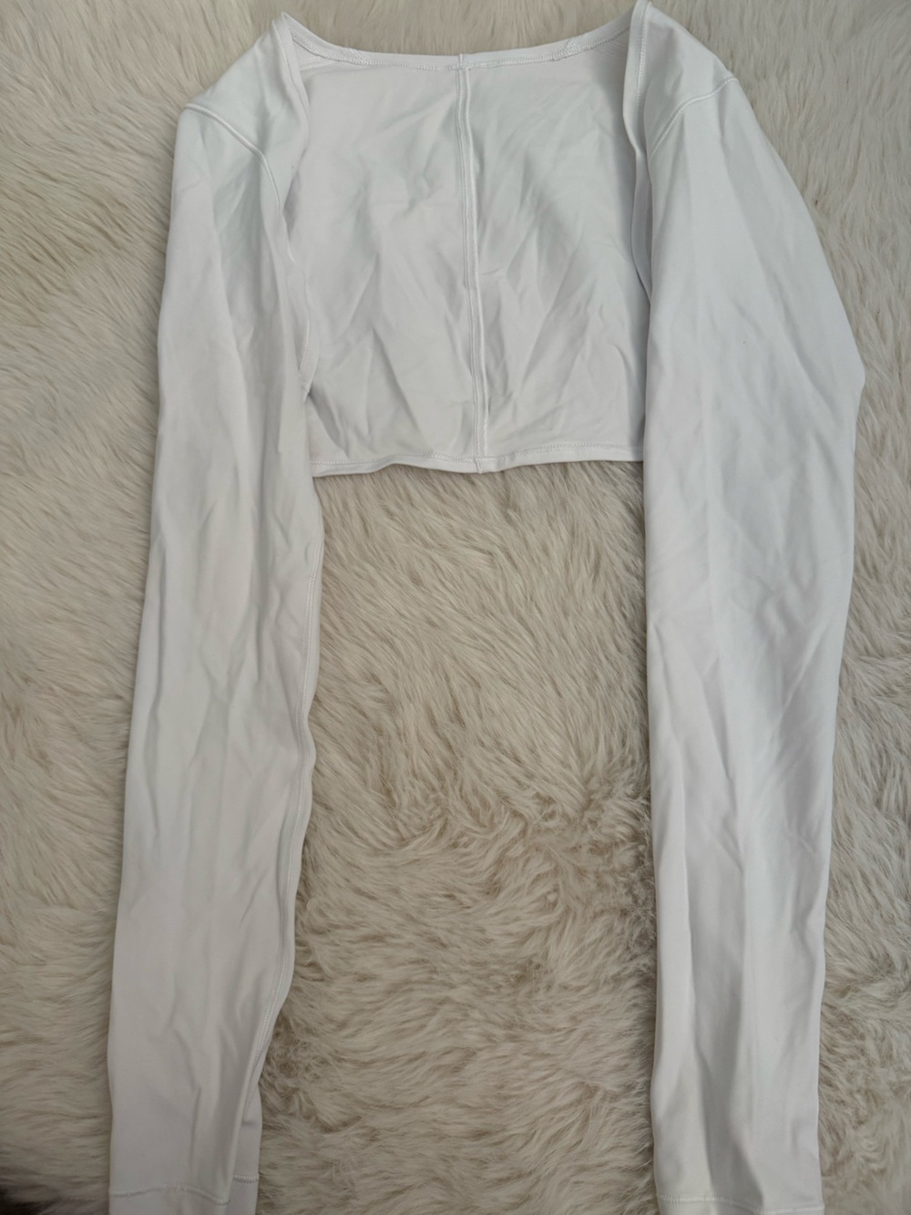 Lululemon White Shaw Workout Cover